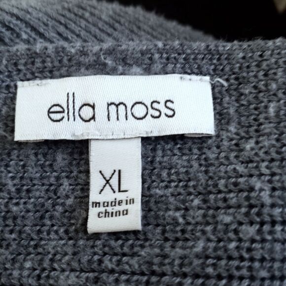 ELLA MOSS GRAY V-NECK SWEATER SZ.XL EUC - Picture 5 of 7